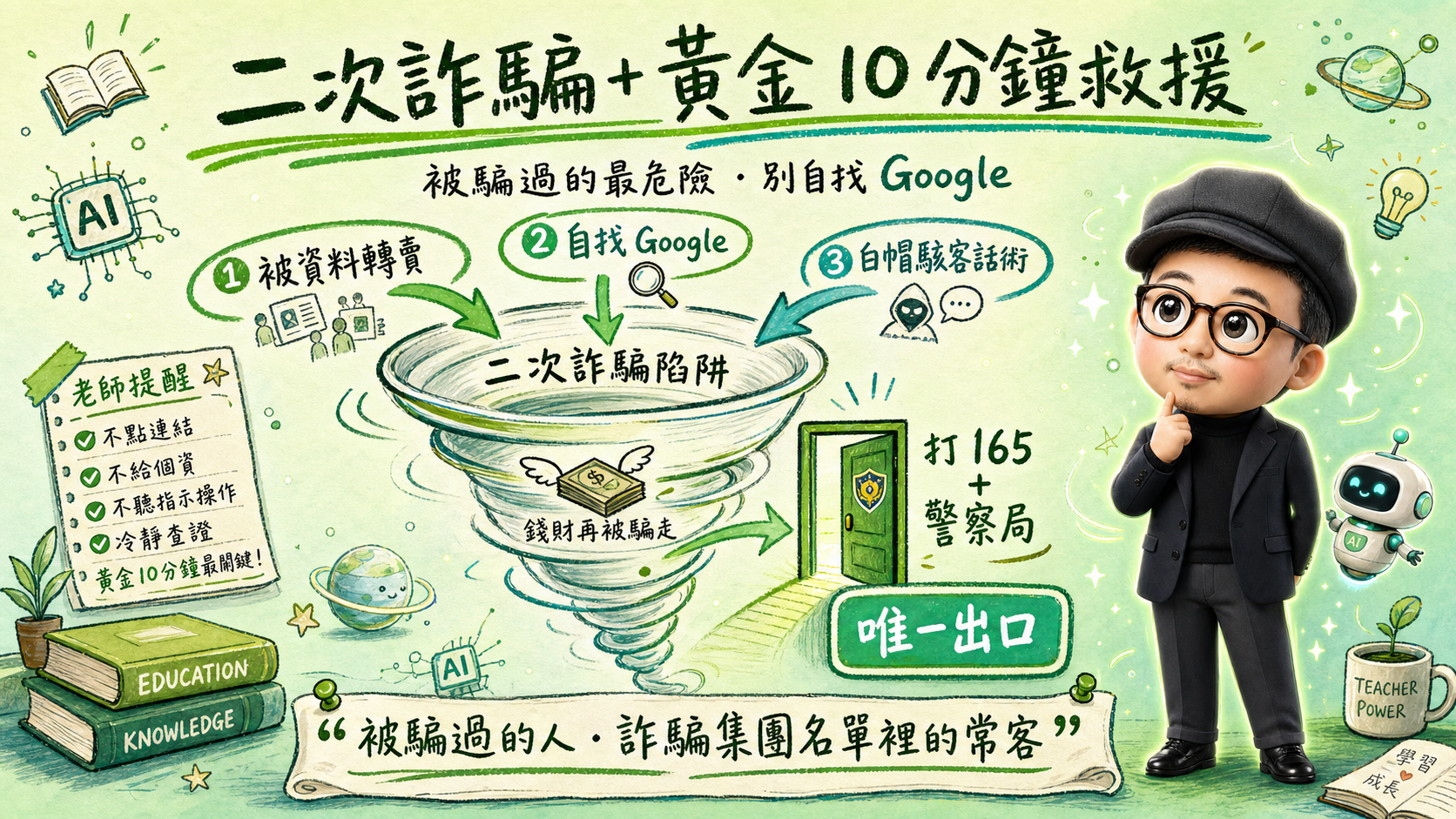 二次詐騙 + 黃金 10 分鐘救援