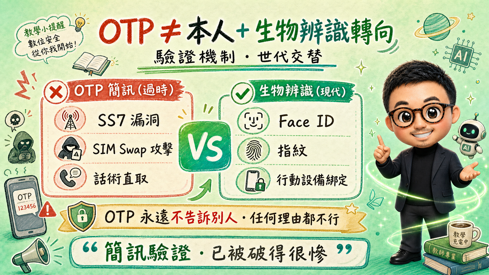 OTP ≠ 本人 + 生物辨識轉向