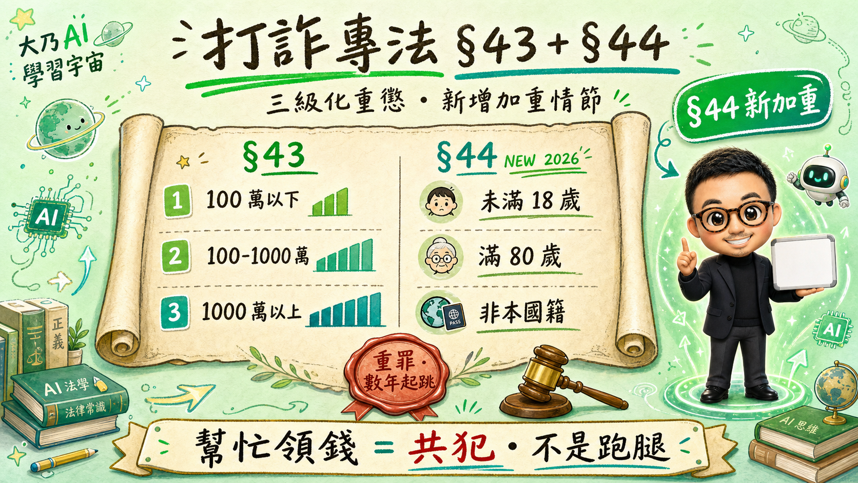 打詐專法 §43 + §44